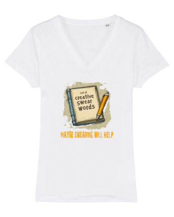 MAYBE SWEARING WILL HELP - O INJURATURA AJUTA 3 White