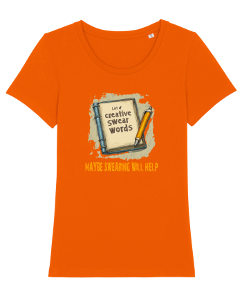MAYBE SWEARING WILL HELP - O INJURATURA AJUTA 3 Bright Orange