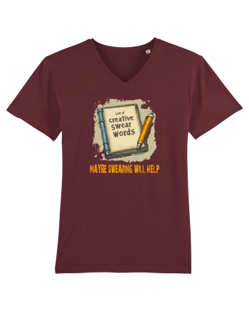 MAYBE SWEARING WILL HELP - O INJURATURA AJUTA 3 Burgundy