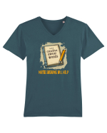 MAYBE SWEARING WILL HELP - O INJURATURA AJUTA 3 Tricou mânecă scurtă guler V Bărbat Presenter