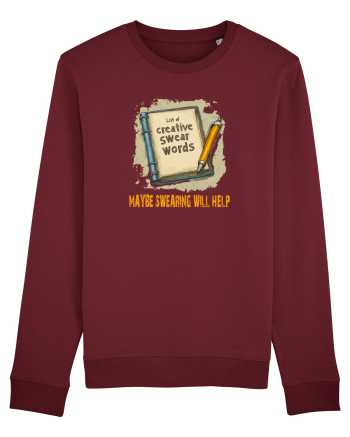 MAYBE SWEARING WILL HELP - O INJURATURA AJUTA 3 Burgundy