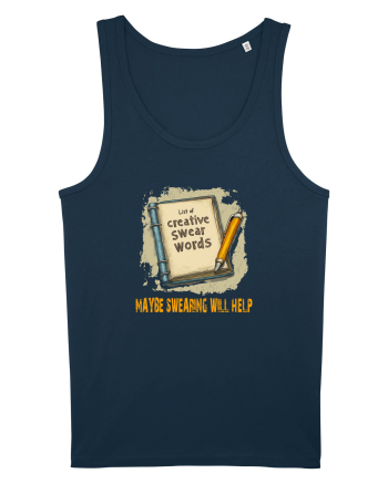 MAYBE SWEARING WILL HELP - O INJURATURA AJUTA 3 Navy