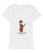NO, I DON`T NEED A PRINCE, I HAVE A CAREER Tricou mânecă scurtă guler V Damă Evoker