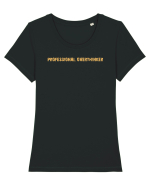 PROFESSIONAL OVERTHINKER Tricou mânecă scurtă guler larg fitted Damă Expresser