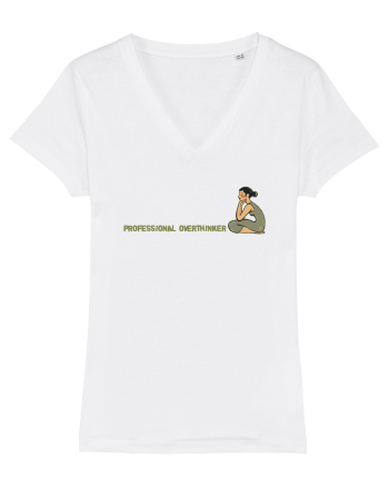 PROFESSIONAL OVERTHINKER - GANDITOAREA DE LA HAMANGIA - LATERAL White