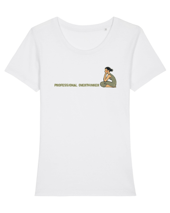 PROFESSIONAL OVERTHINKER - GANDITOAREA DE LA HAMANGIA - LATERAL White