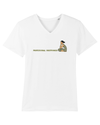 PROFESSIONAL OVERTHINKER - GANDITOAREA DE LA HAMANGIA - LATERAL White