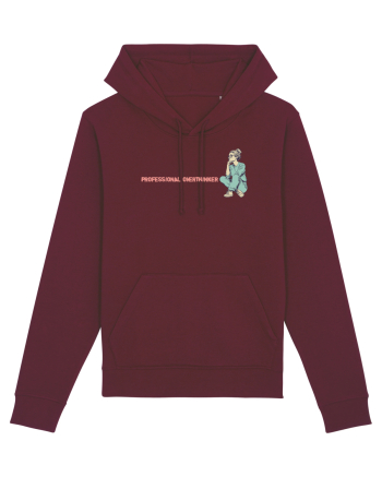 PROFESSIONAL OVERTHINKER - GANDITOAREA - LATERAL Burgundy