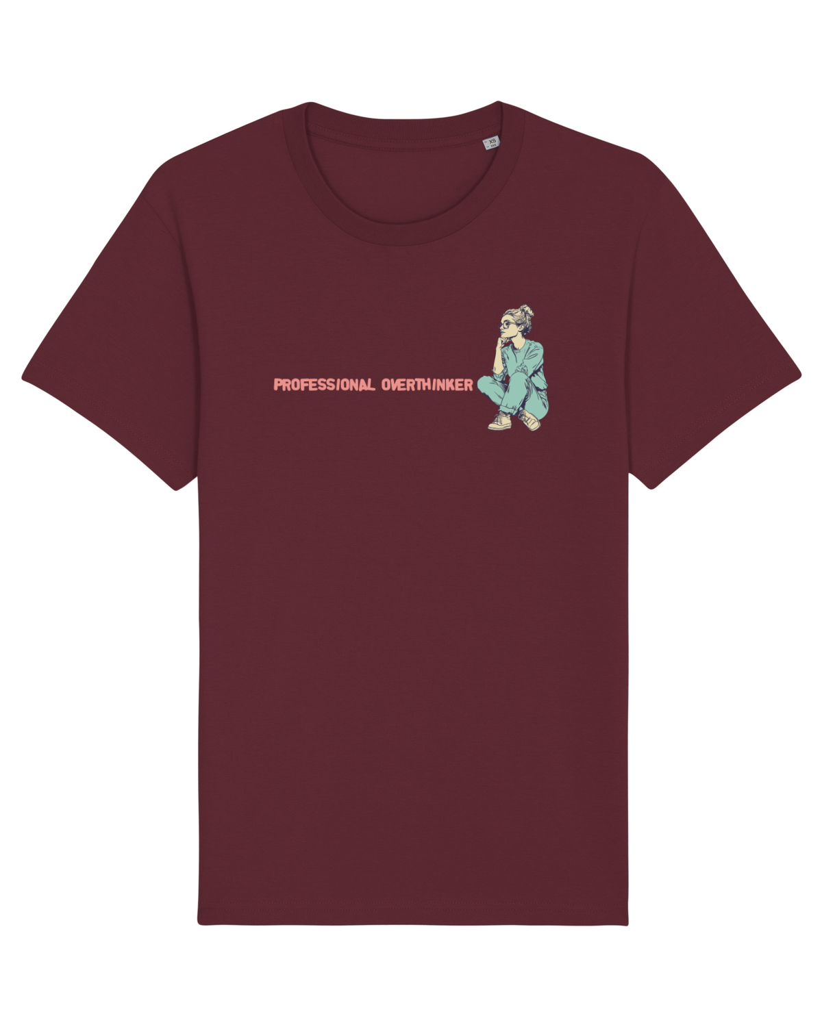 Tricou mânecă scurtă Unisex Rocker Burgundy