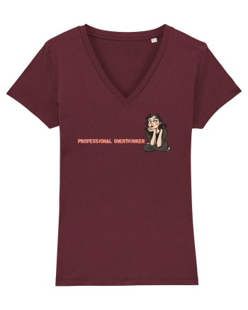 PROFESSIONAL OVERTHINKER - GANDITOAREA 2 - LATERAL Burgundy