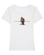 PROFESSIONAL OVERTHINKER - GANDITORUL DE LA HAMANGIA Tricou mânecă scurtă guler larg fitted Damă Expresser