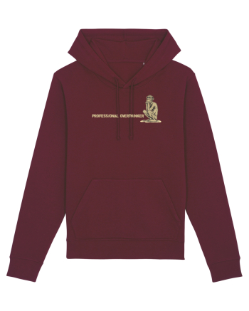 PROFESSIONAL OVERTHINKER - GANDITORUL - OM PRIMITIV -lateral Burgundy