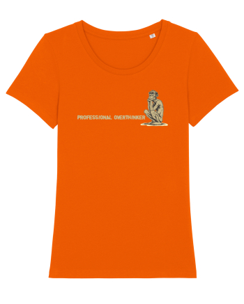 PROFESSIONAL OVERTHINKER - GANDITORUL - OM PRIMITIV -lateral Bright Orange