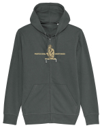 PROFESSIONAL OVERTHINKER - GANDITORUL - OM PRIMITIV  Hanorac cu fermoar Unisex Connector