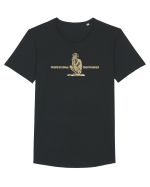 PROFESSIONAL OVERTHINKER - GANDITORUL - OM PRIMITIV  Tricou mânecă scurtă guler larg Bărbat Skater