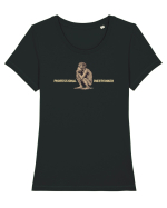 PROFESSIONAL OVERTHINKER - GANDITORUL - OM PRIMITIV  2  Tricou mânecă scurtă guler larg fitted Damă Expresser