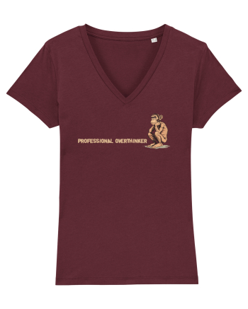 PROFESSIONAL OVERTHINKER - CIMPANZEU GANDITOR lateral Burgundy