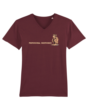 PROFESSIONAL OVERTHINKER - CIMPANZEU GANDITOR lateral Burgundy
