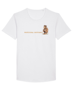 PROFESSIONAL OVERTHINKER - CIMPANZEU GANDITOR lateral Tricou mânecă scurtă guler larg Bărbat Skater