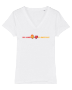 50% SAVAGE 50% SWEETHEART 2 Tricou mânecă scurtă guler V Damă Evoker