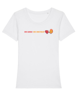 50% SAVAGE 50% SWEETHEART 2 lateral Tricou mânecă scurtă guler larg fitted Damă Expresser