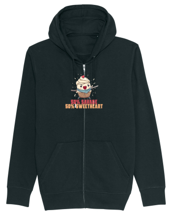 50% SAVAGE 50% SWEETHEART - SAMURAI CUPCAKE  Black