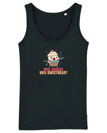 50% SAVAGE 50% SWEETHEART - SAMURAI CUPCAKE  Black