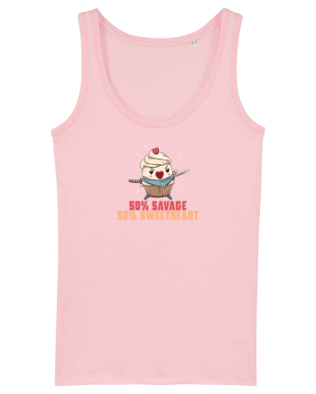 50% SAVAGE 50% SWEETHEART - SAMURAI CUPCAKE  Cotton Pink