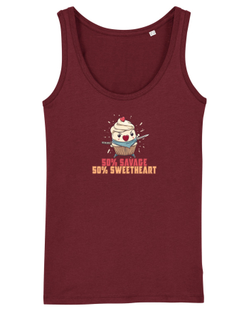 50% SAVAGE 50% SWEETHEART - SAMURAI CUPCAKE  Burgundy
