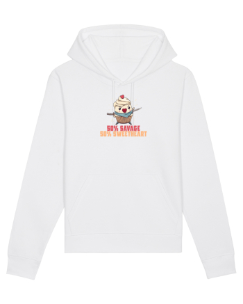 50% SAVAGE 50% SWEETHEART - SAMURAI CUPCAKE  White