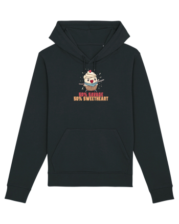 50% SAVAGE 50% SWEETHEART - SAMURAI CUPCAKE  Black