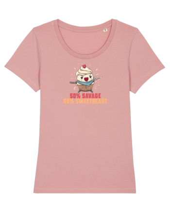 50% SAVAGE 50% SWEETHEART - SAMURAI CUPCAKE  Canyon Pink