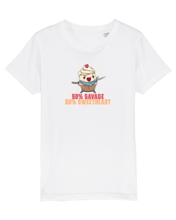 50% SAVAGE 50% SWEETHEART - SAMURAI CUPCAKE  White