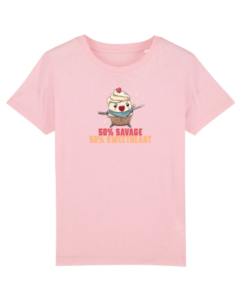 50% SAVAGE 50% SWEETHEART - SAMURAI CUPCAKE  Cotton Pink