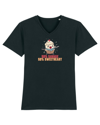 50% SAVAGE 50% SWEETHEART - SAMURAI CUPCAKE  Black