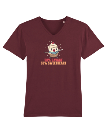 50% SAVAGE 50% SWEETHEART - SAMURAI CUPCAKE  Burgundy