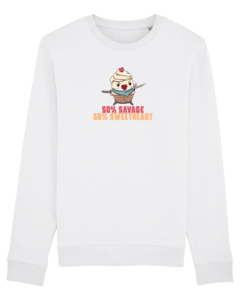 50% SAVAGE 50% SWEETHEART - SAMURAI CUPCAKE  White