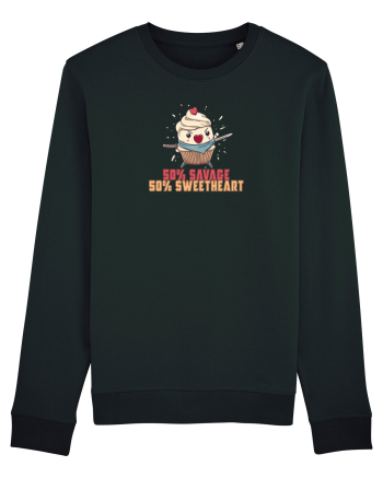 50% SAVAGE 50% SWEETHEART - SAMURAI CUPCAKE  Black