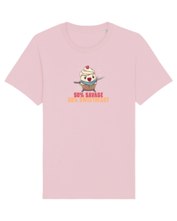 50% SAVAGE 50% SWEETHEART - SAMURAI CUPCAKE  Cotton Pink