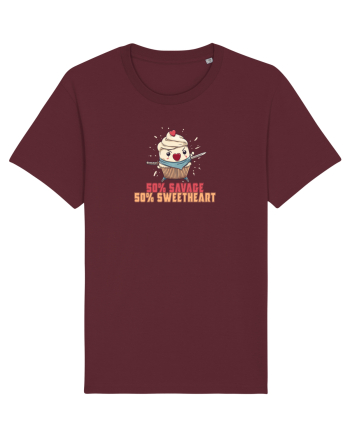50% SAVAGE 50% SWEETHEART - SAMURAI CUPCAKE  Burgundy