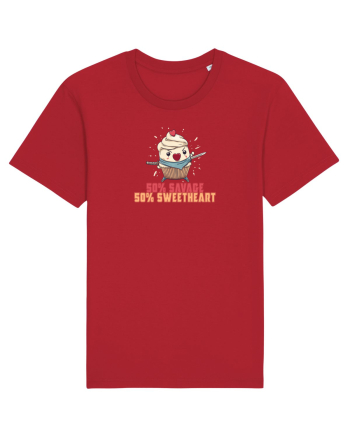 50% SAVAGE 50% SWEETHEART - SAMURAI CUPCAKE  Red