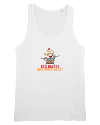 50% SAVAGE 50% SWEETHEART - SAMURAI CUPCAKE  White