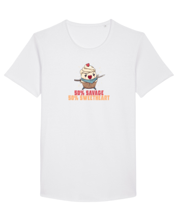 50% SAVAGE 50% SWEETHEART - SAMURAI CUPCAKE  White