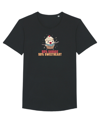 50% SAVAGE 50% SWEETHEART - SAMURAI CUPCAKE  Black