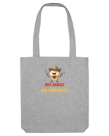 50% SAVAGE 50% SWEETHEART - COWBOY CUPCAKE  Heather Grey