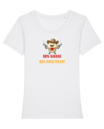 50% SAVAGE 50% SWEETHEART - COWBOY CUPCAKE  Tricou mânecă scurtă guler larg fitted Damă Expresser