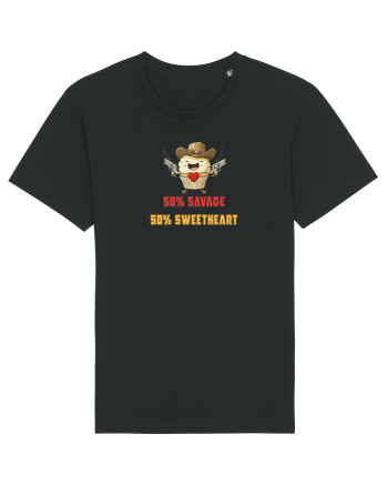 50% SAVAGE 50% SWEETHEART - COWBOY CUPCAKE  Black