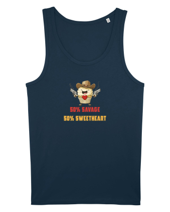 50% SAVAGE 50% SWEETHEART - COWBOY CUPCAKE  Navy