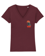 TOO SASSY FOR YOU - PAPAGAL 2 lateral  Tricou mânecă scurtă guler V Damă Evoker