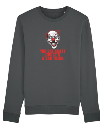 YOU SAY CRAZY LIKE IT`S A BAD THING - clovn 1  Anthracite